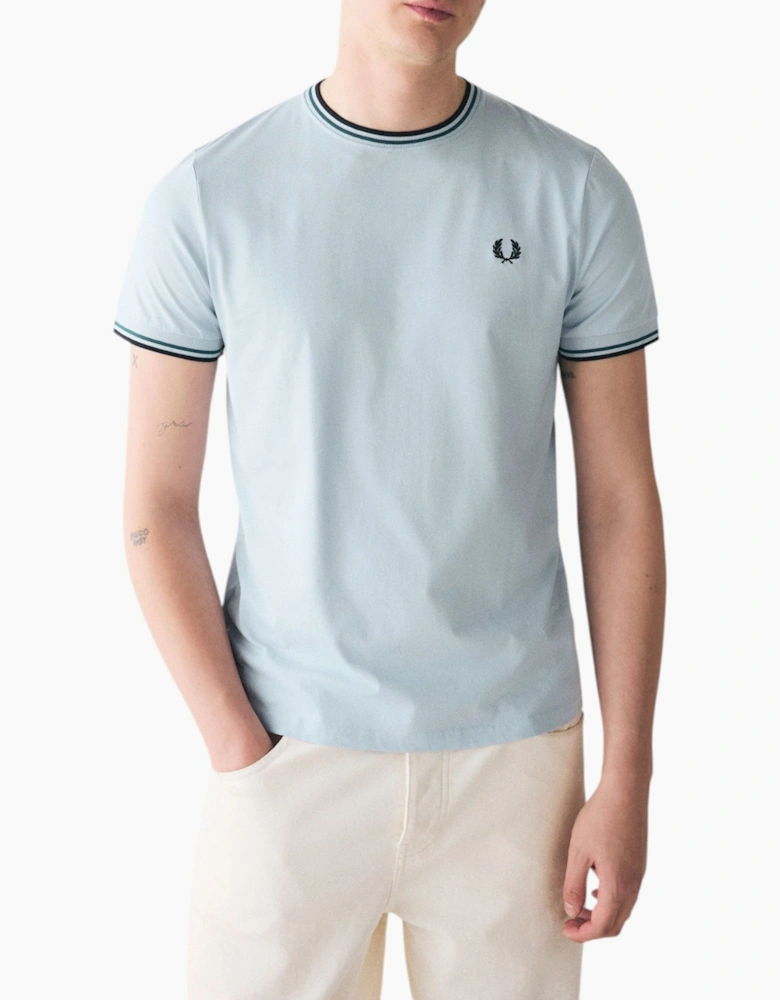 Fred Perry Twin Tipped Mens T Shirt Crew Neck Short Sleeve Summer Tee