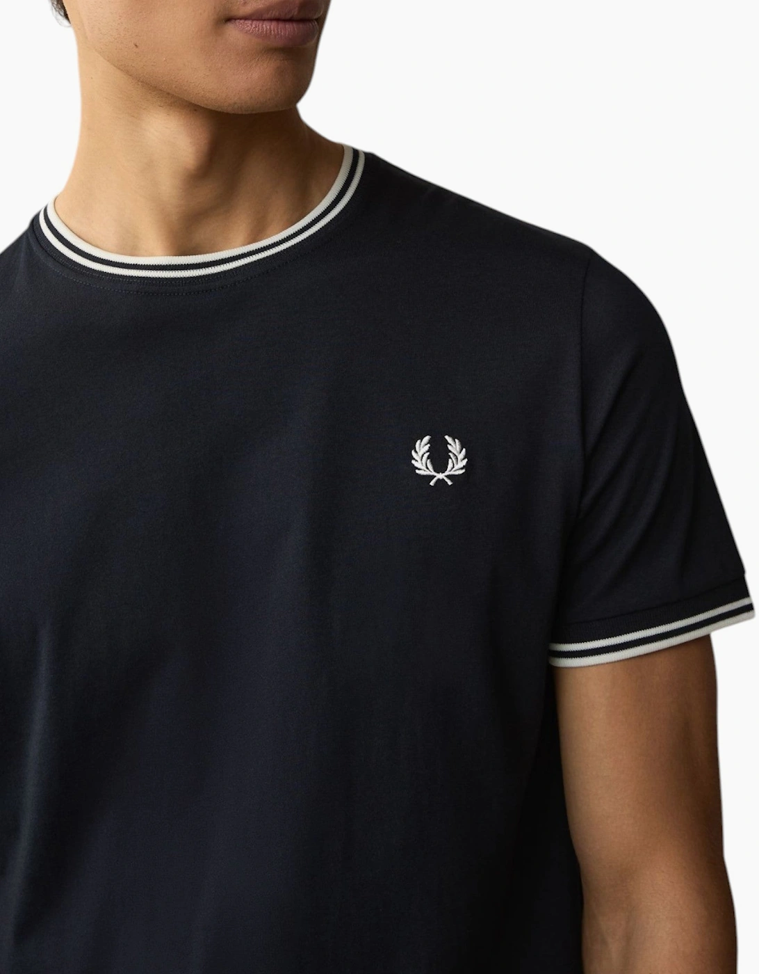 Fred Perry Twin Tipped Mens T Shirt Crew Neck Short Sleeve Summer Tee