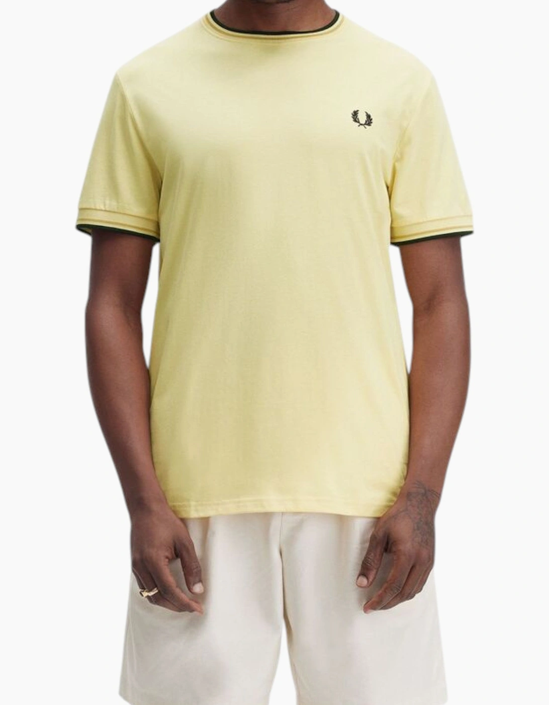 Fred Perry Twin Tipped Mens T Shirt Crew Neck Short Sleeve Summer Tee