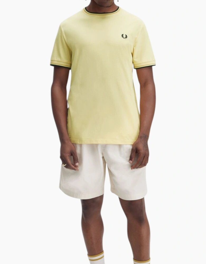 Fred Perry Twin Tipped Mens T Shirt Crew Neck Short Sleeve Summer Tee