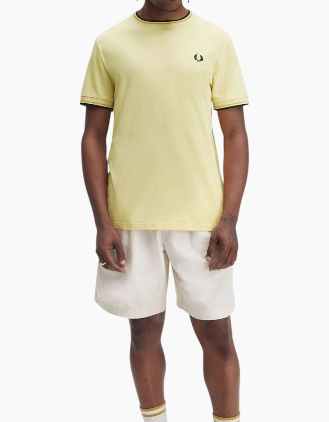 Fred Perry Twin Tipped Mens T Shirt Crew Neck Short Sleeve Summer Tee