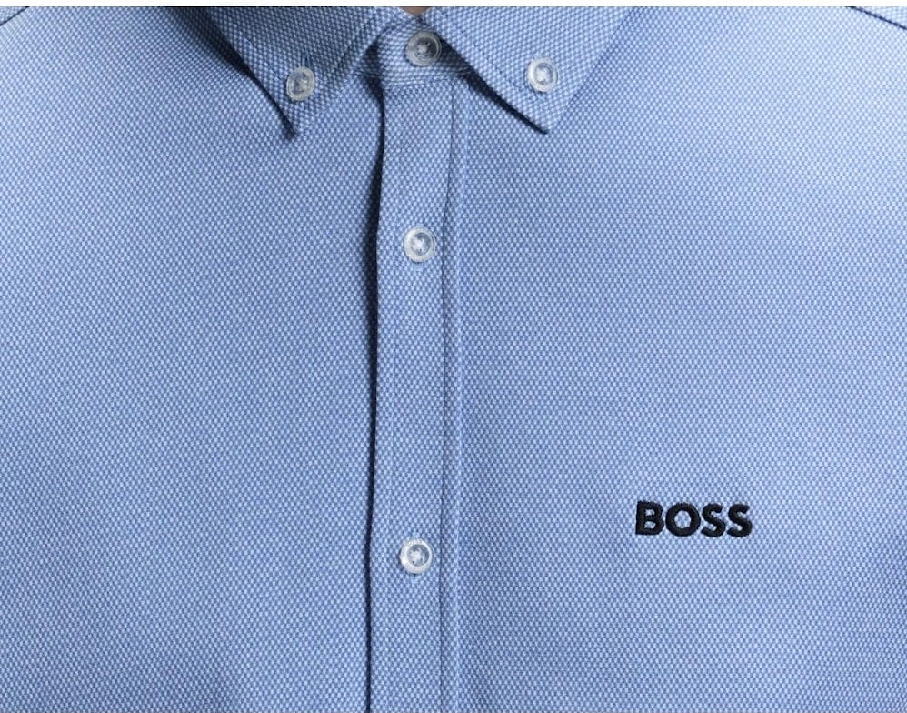 Hugo Boss Men's Blue Short Sleeved Motion Shirt