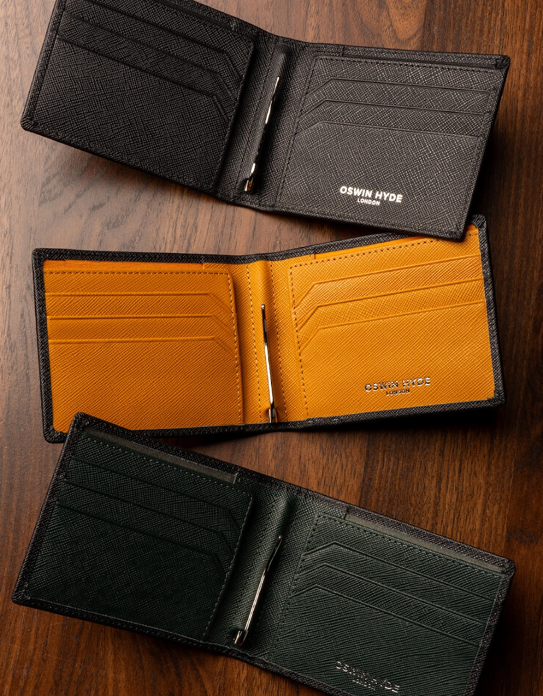 Sloane Green Money Clip Wallet