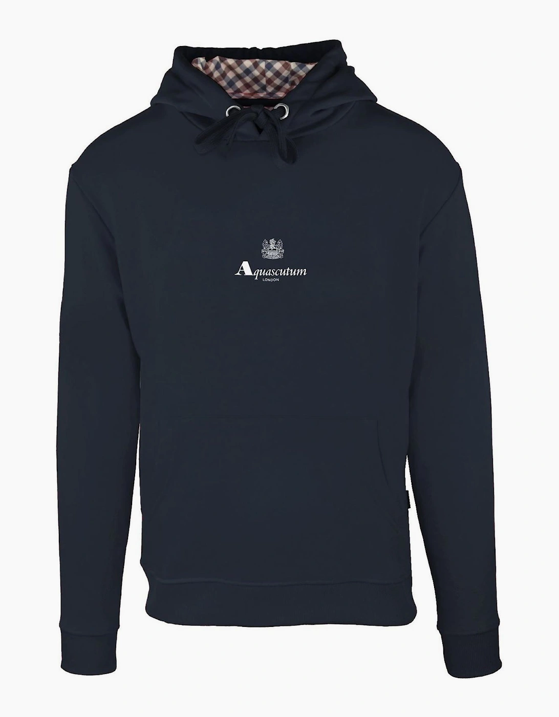 Aquascutum Men's Navy Hooded Neck Long Sleeve Sweatshirt  42 Extra Large