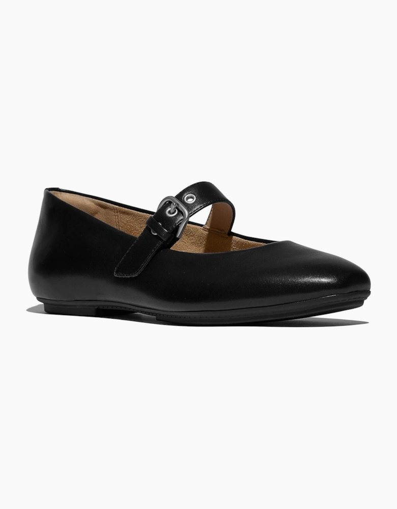 Fitflop Delicato Leather Women's All Black Narrow Fit Shoes
