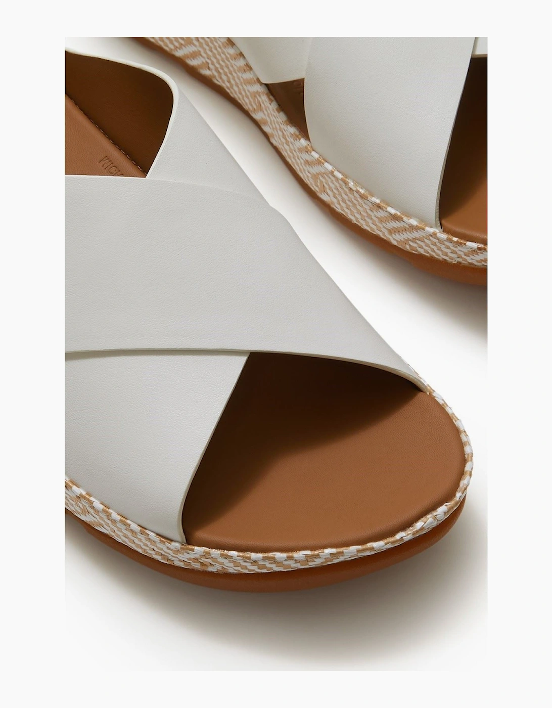 Fitflop Lulu Lux Graphic-Weave Leather Women's Urban White Sandals