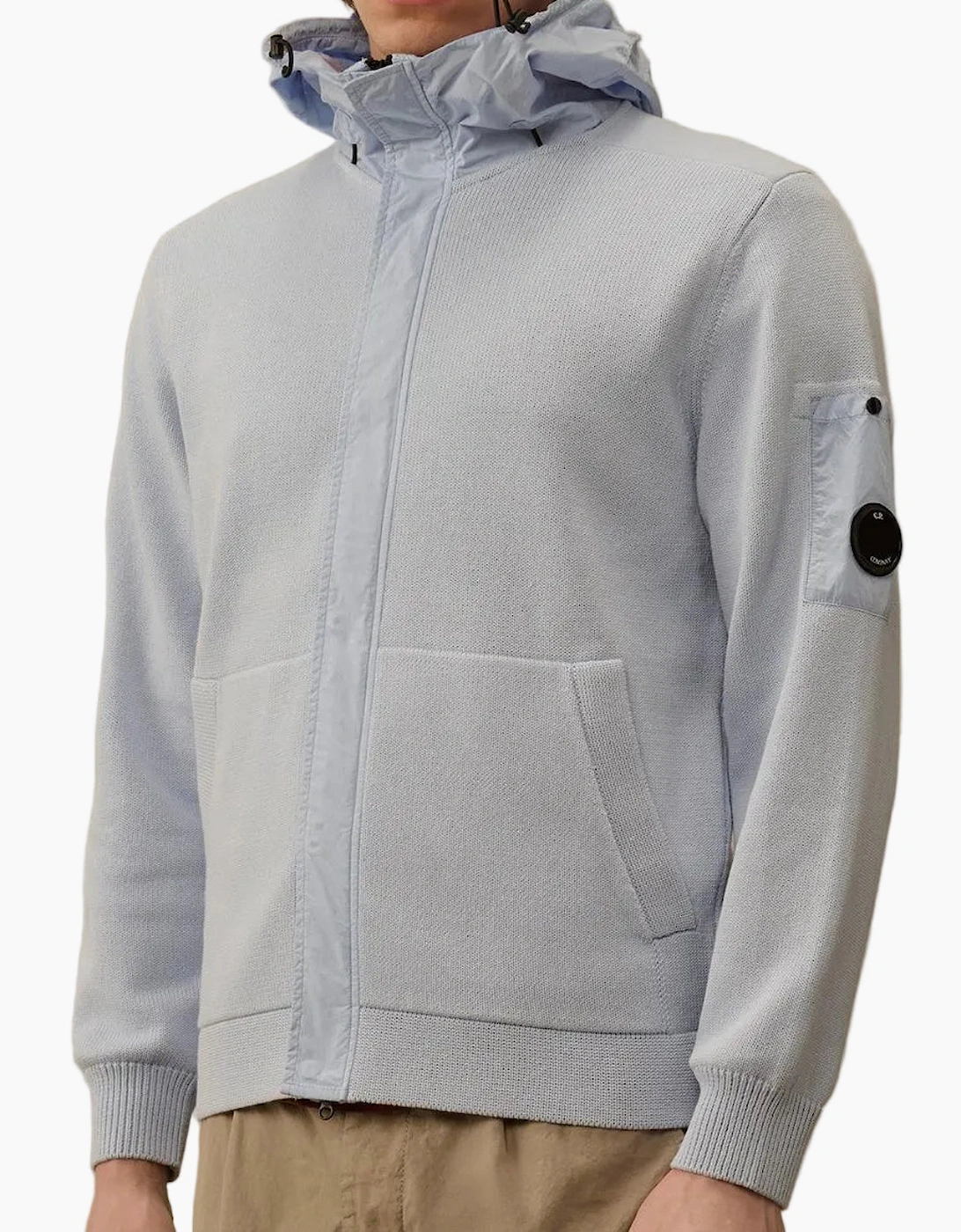 Cotton Mixed Hooded Lens Knit