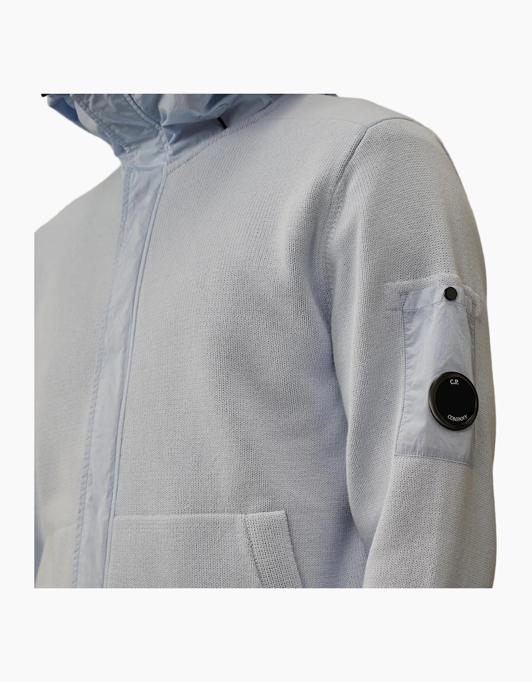 Cotton Mixed Hooded Lens Knit