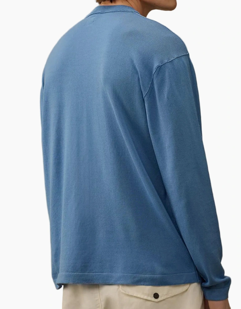 Lisle Thread Crewneck Logo Knit