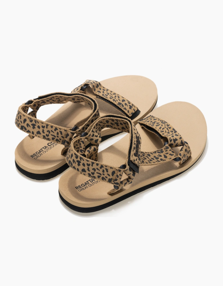 Regatta Womens Flat Sandals Vendeavour Adjustable leopard black UK Size