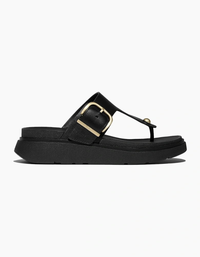 Fitflop Gen-FF Toe-Post Leather Women's Black Sandals