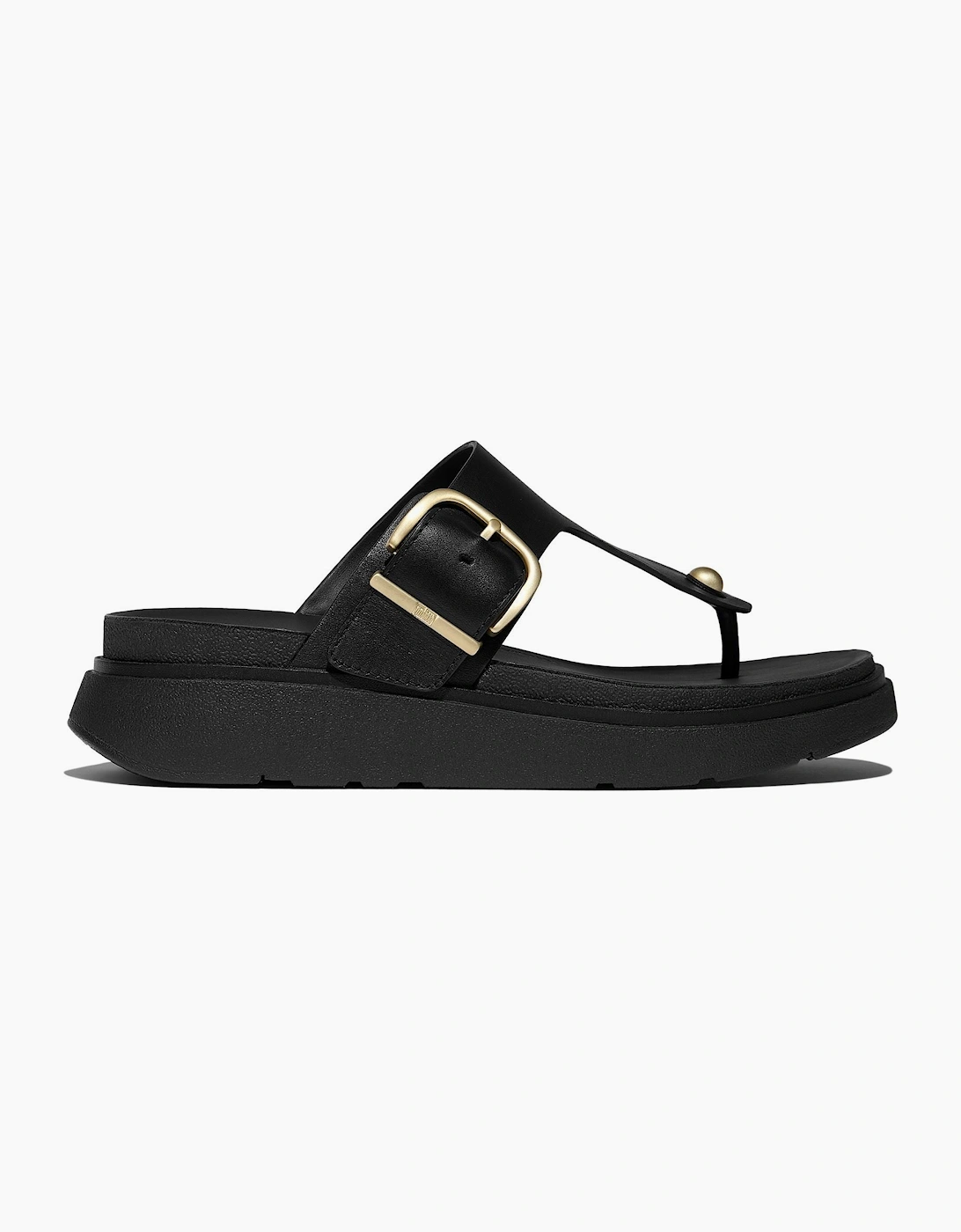Fitflop Gen-FF Toe-Post Leather Women's Black Sandals