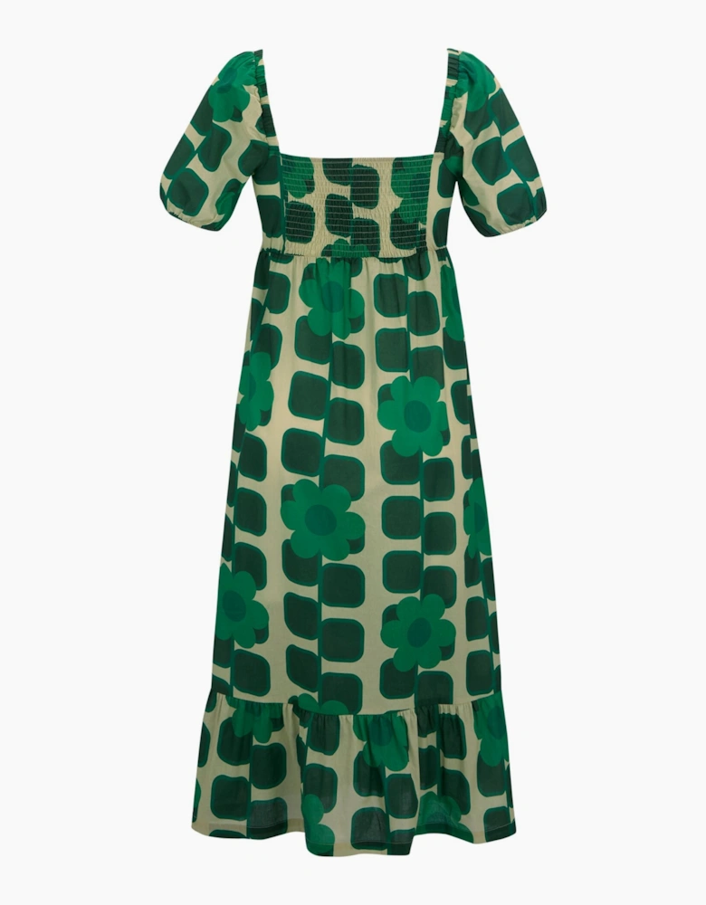 Regatta Womens/Ladies Orla Kiely Giant Square Flower Summer Midi Dress