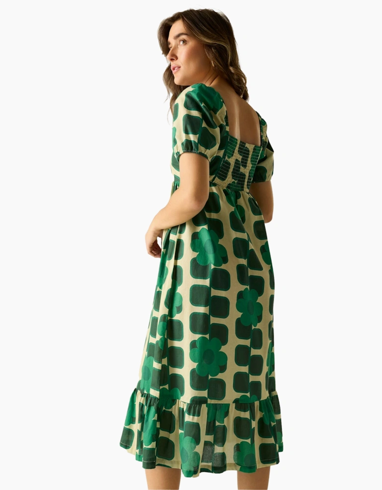Regatta Womens/Ladies Orla Kiely Giant Square Flower Summer Midi Dress