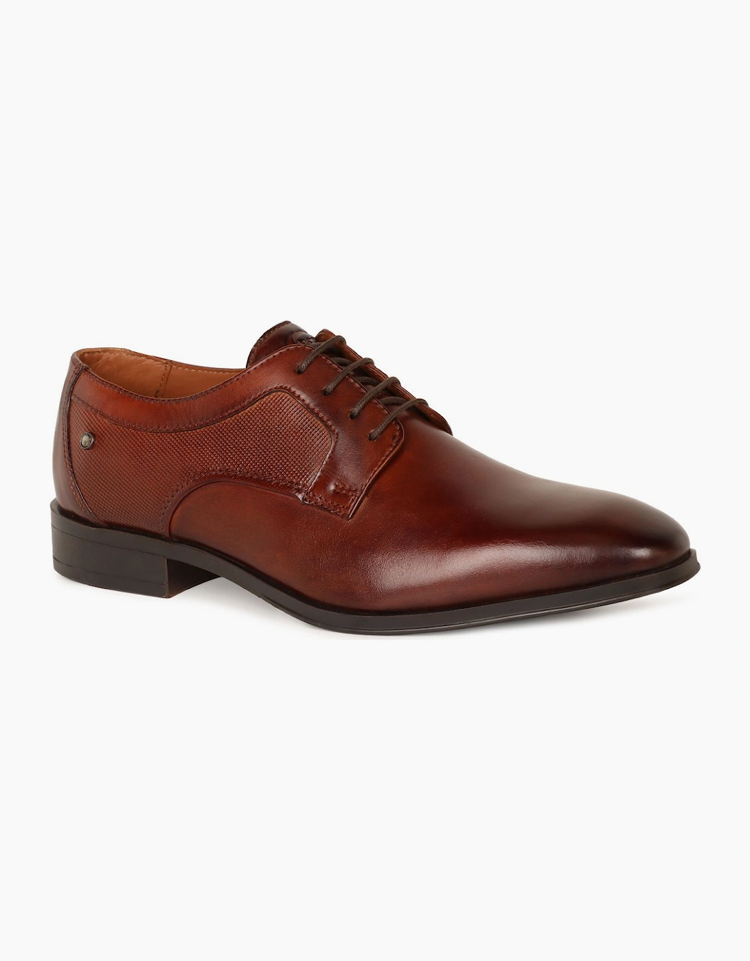 Base Men's Brown Dome Classic Leather Shoes - Size 10