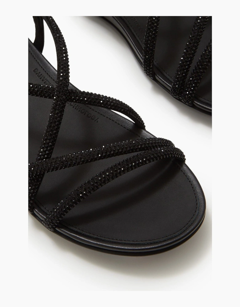 Fitflop Fino Toe-Post Leather Women's All Black Sandals