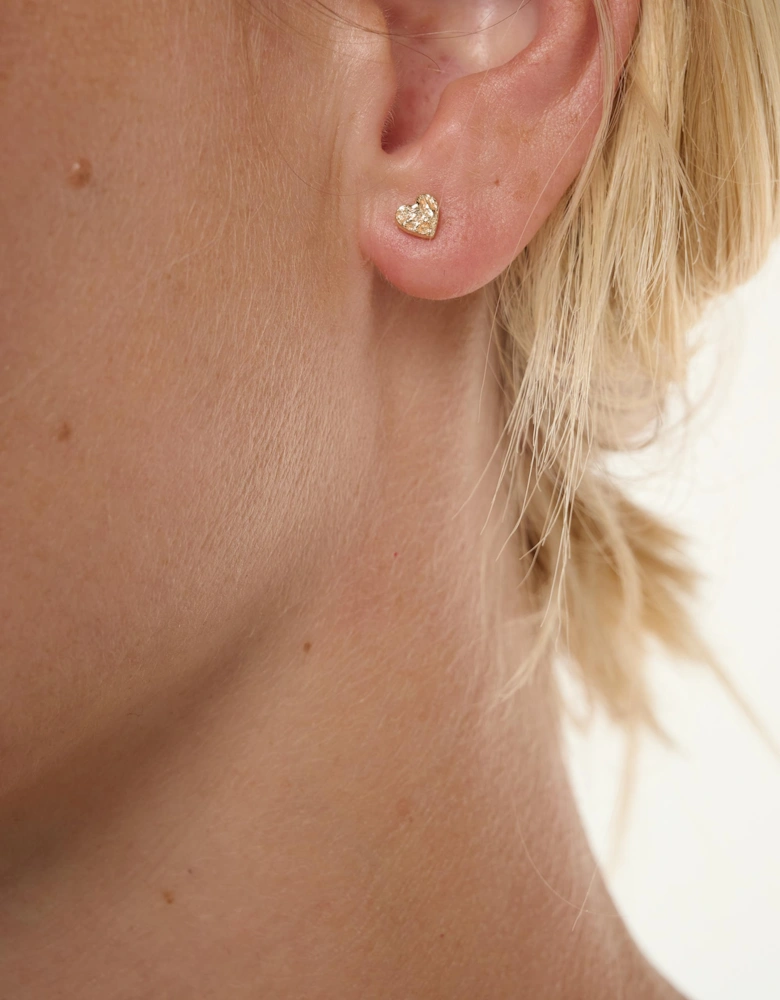 Pave Heart Earrings