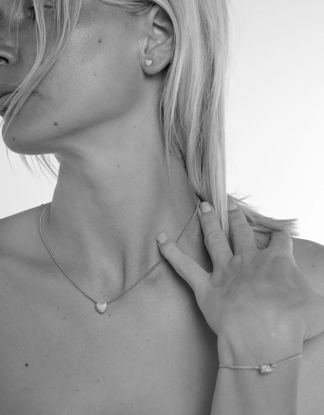 Pave Heart Earrings