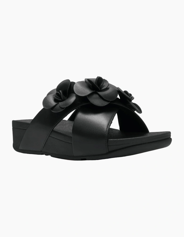Fitflop Lulu Flower Polyurethane Women's Black Sandals