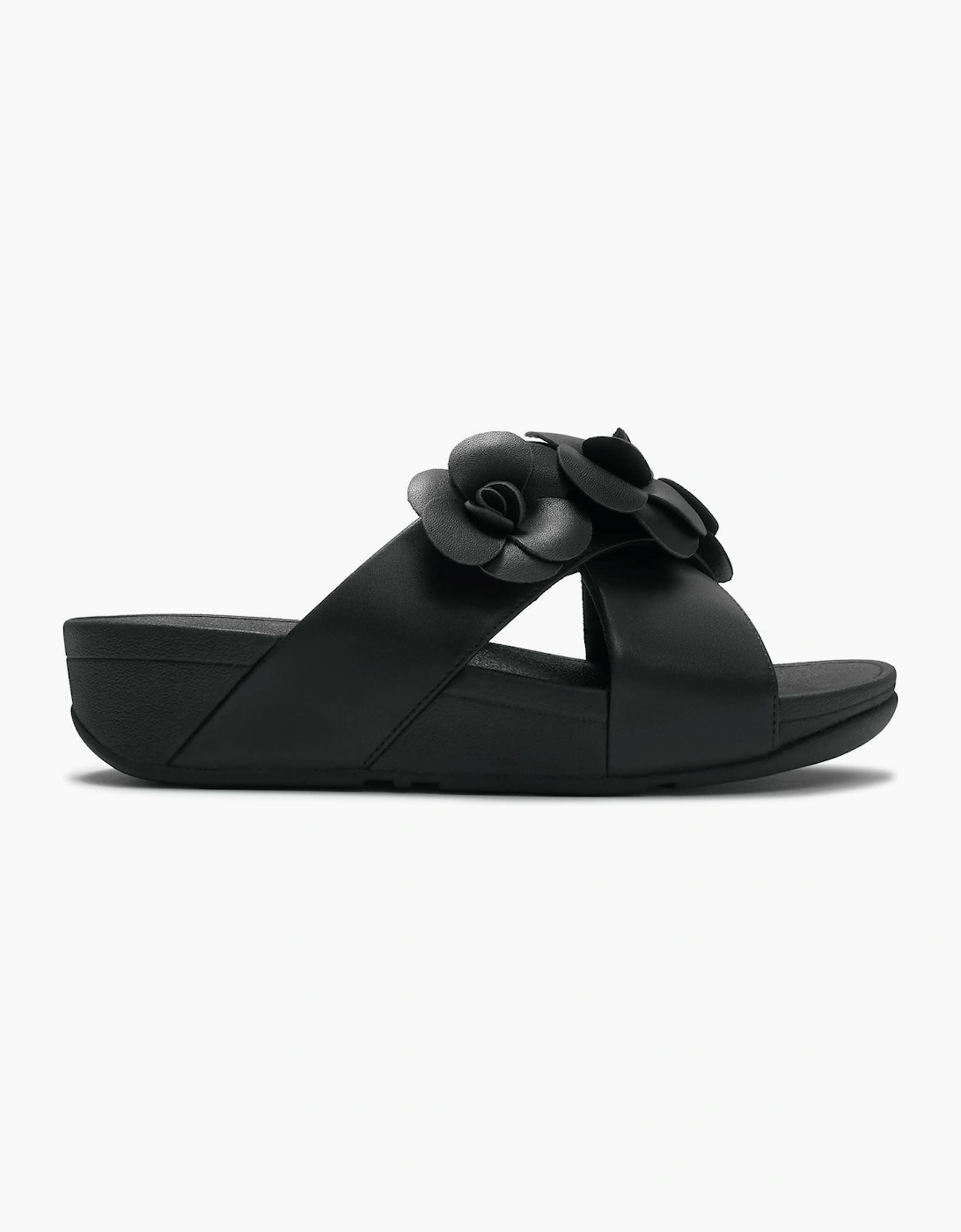 Fitflop Lulu Flower Polyurethane Women's Black Sandals