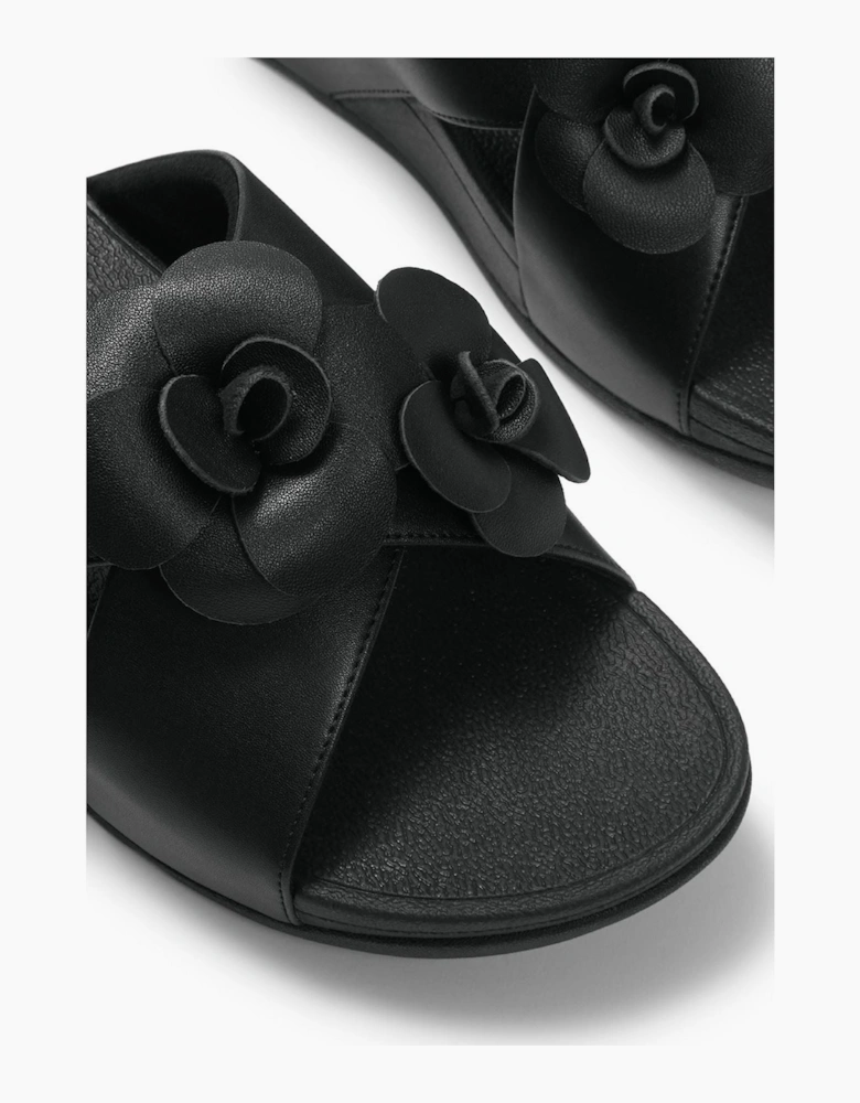 Fitflop Lulu Flower Polyurethane Women's Black Sandals