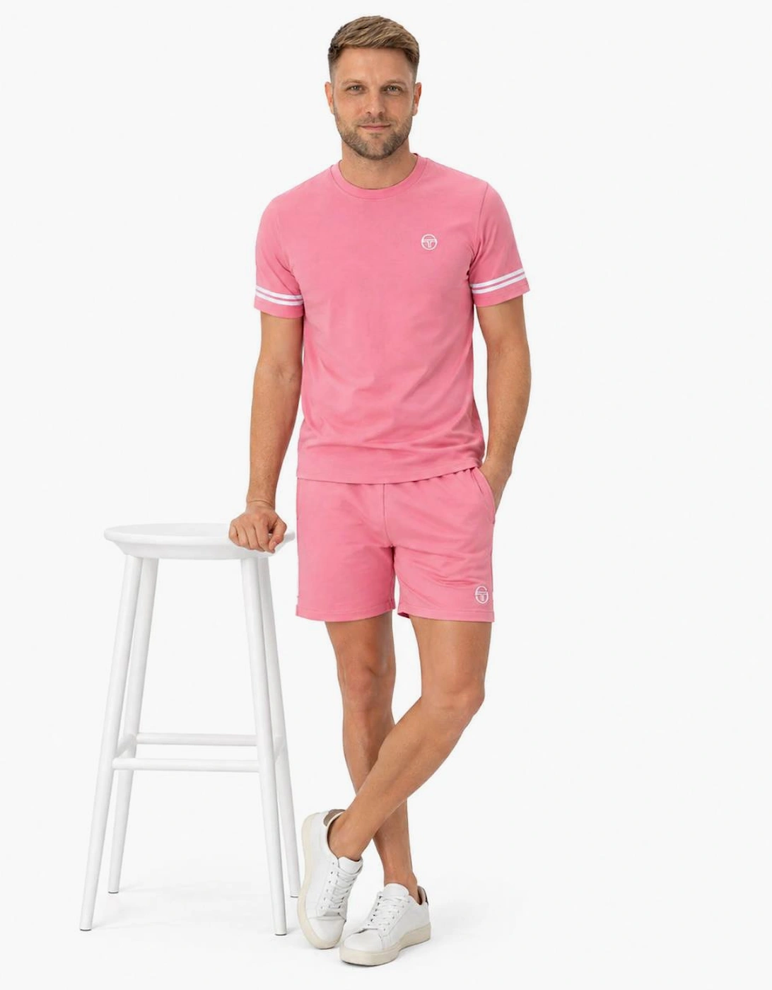 Sergio Tacchini Grello T-Shirt Geranium Pink/White