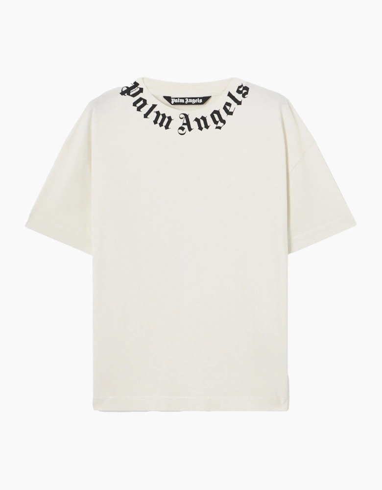 Neck Logo Regular Tee White