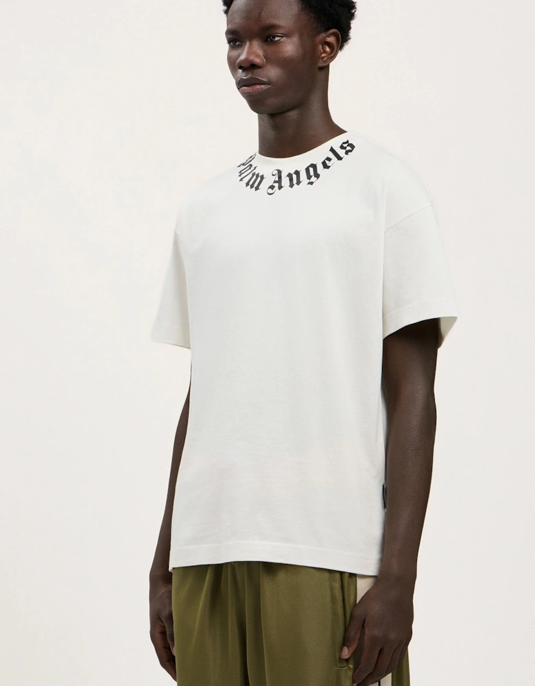 Neck Logo Regular Tee White