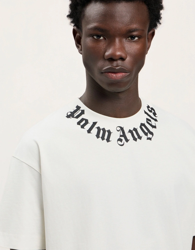Neck Logo Regular Tee White