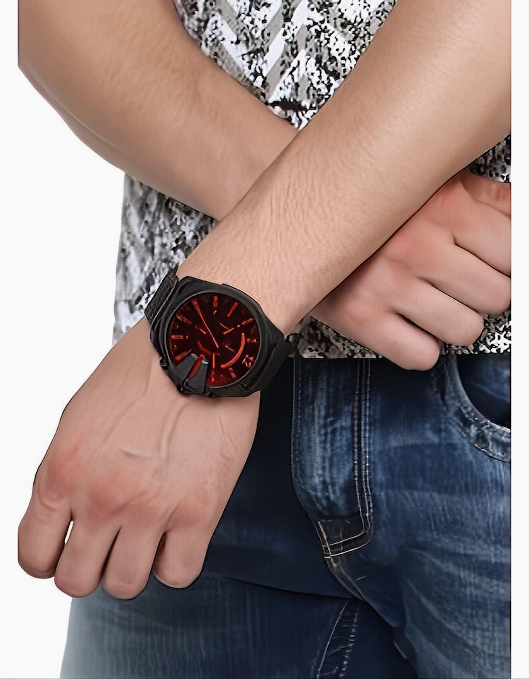 Diesel DZ4460 Mega Chief Chronograph Quartz Red Dial Men's Watch