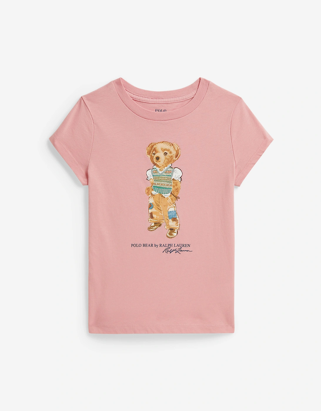 Ralph Lauren Girls Polo Bear T-Shirt in Pink