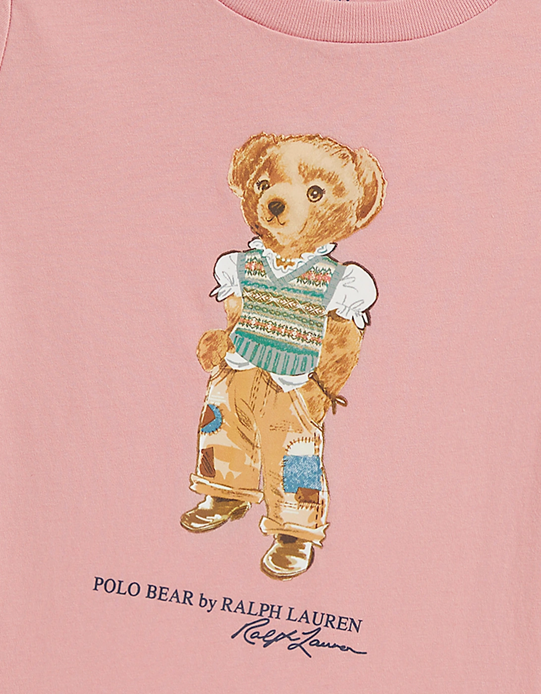 Ralph Lauren Girls Polo Bear T-Shirt in Pink