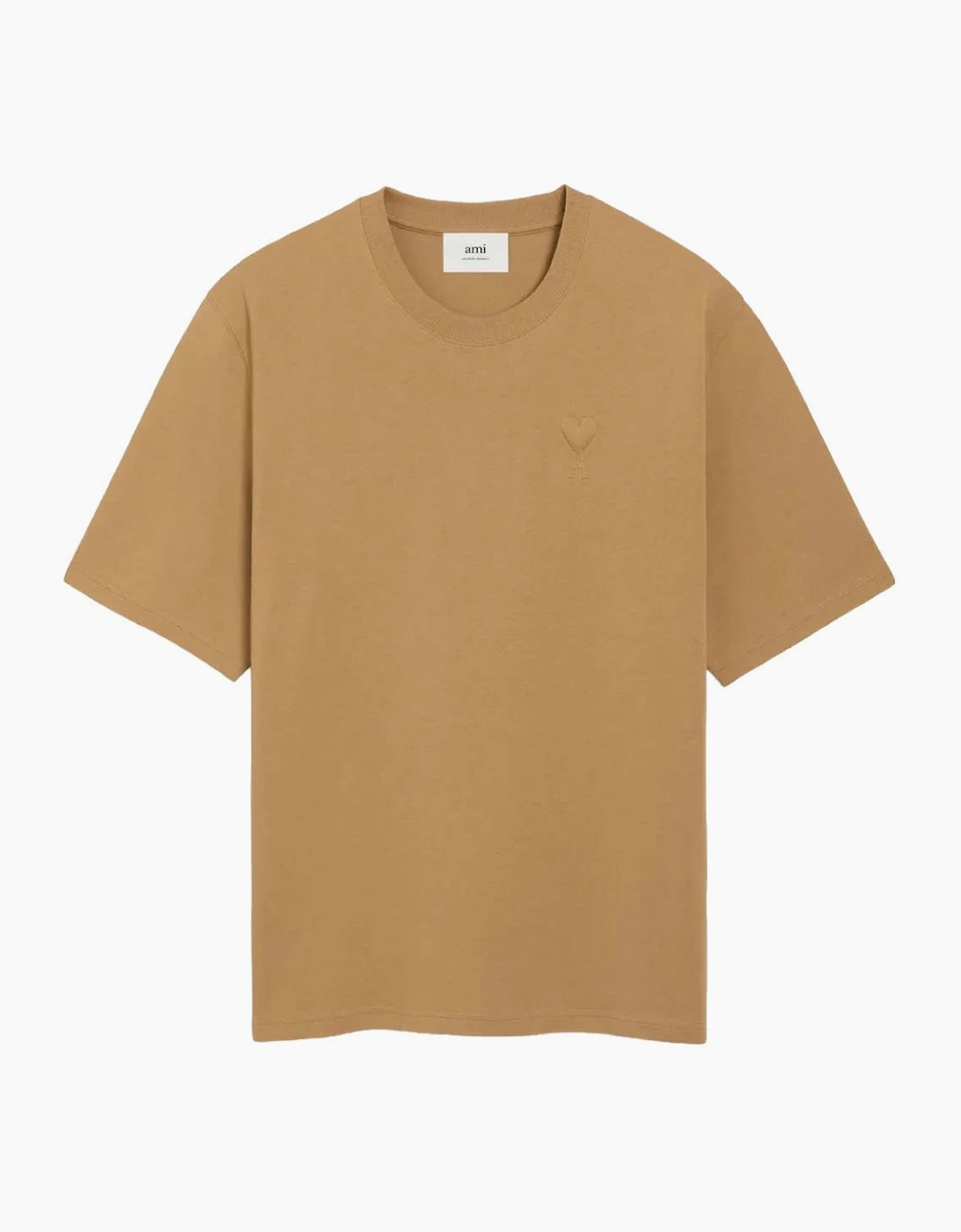 Ami Paris Men's Brown De Coeur Cotton T-Shirt In - Size: 44