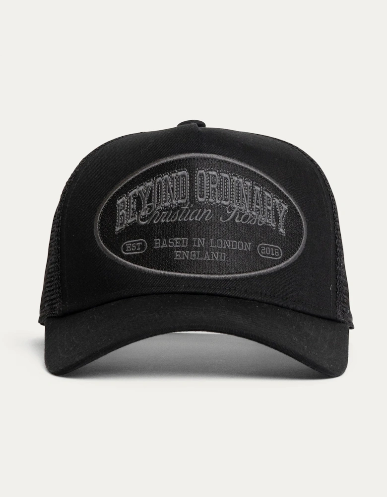 Christian Rose Beyond Ordinary Trucker Cap -Black / Black