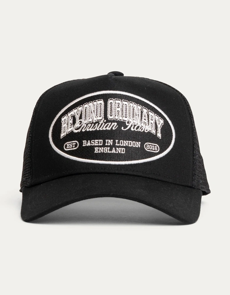 Christian Rose Beyond Ordinary Trucker Cap - Black / White