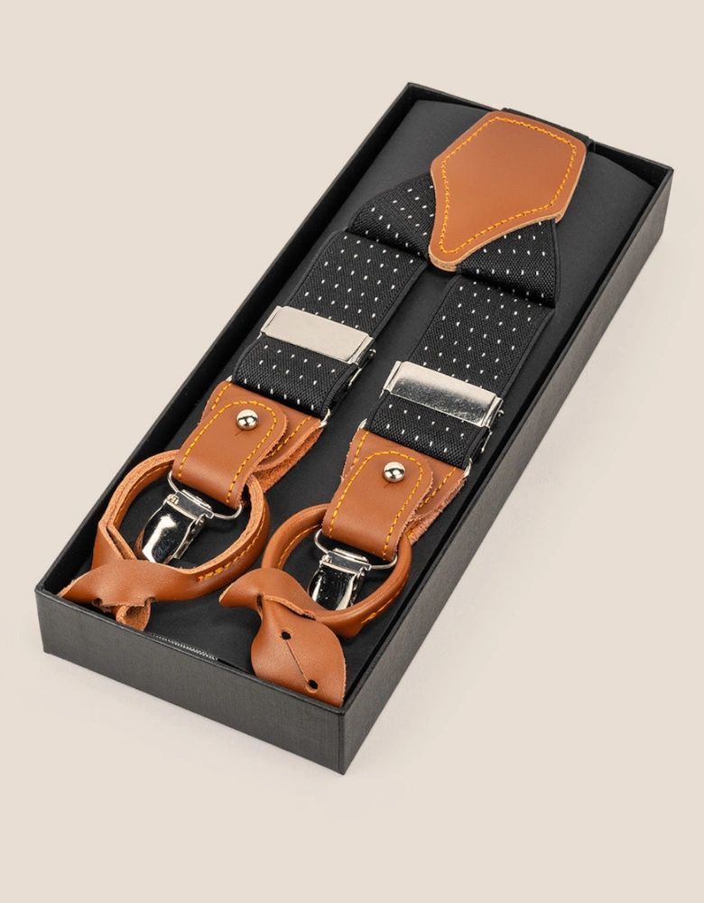 Black Polka Dot Combination Braces
