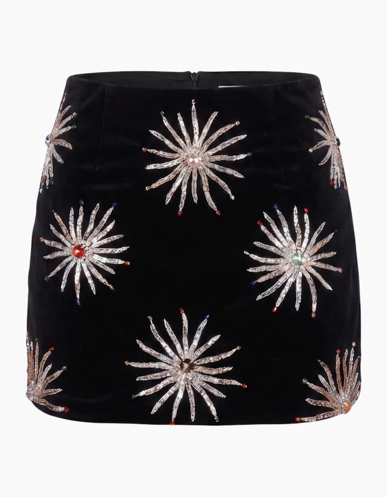 Callie Co-ord Luxe Mini Skirt Black
