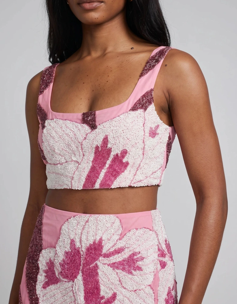 Delilah Beaded Co-ord Top Oceanus x By Poppy