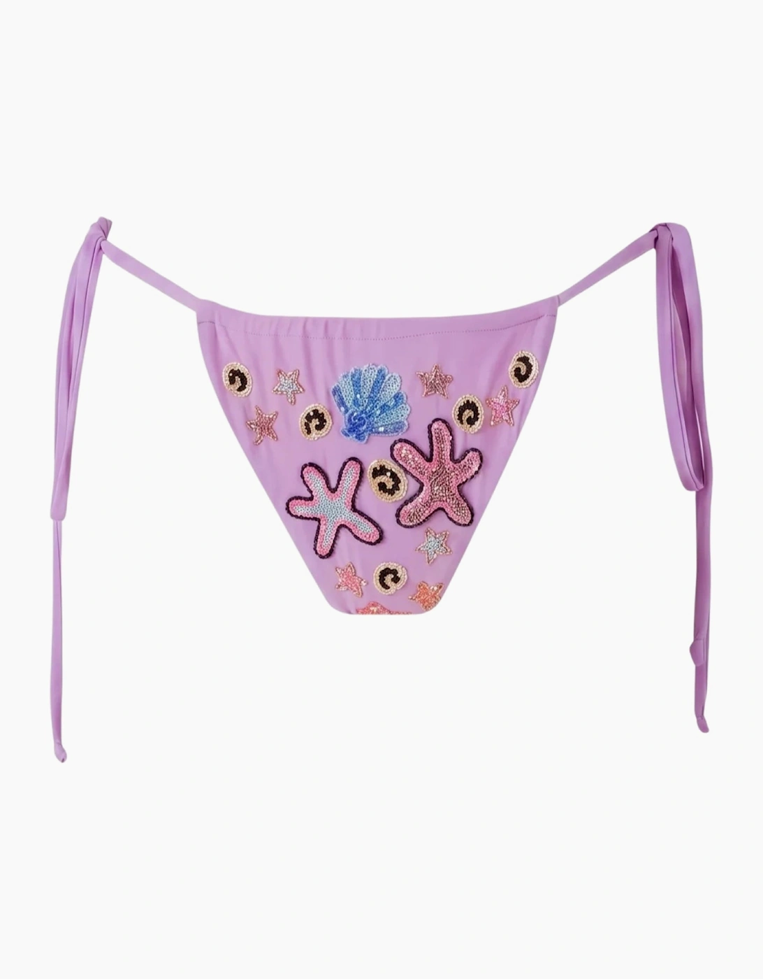 Fia Tropical Hand Embroidered Bikini Bottom in Stock