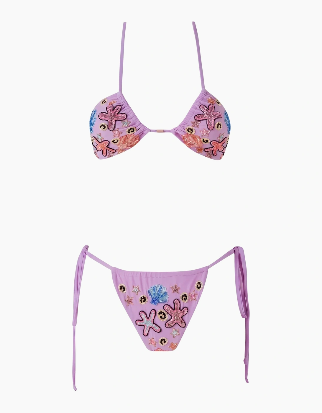 Fia Tropical Hand Embroidered Bikini Bottom in Stock