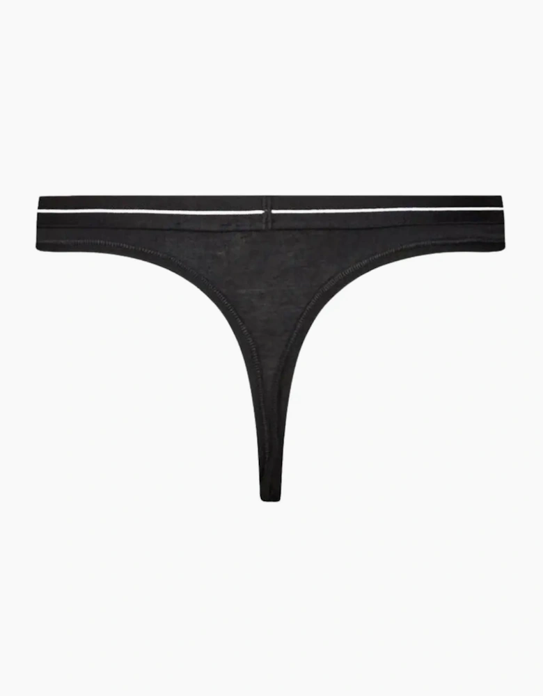 3-Pack Power Logo Waistband Thongs, Black/White/Pink
