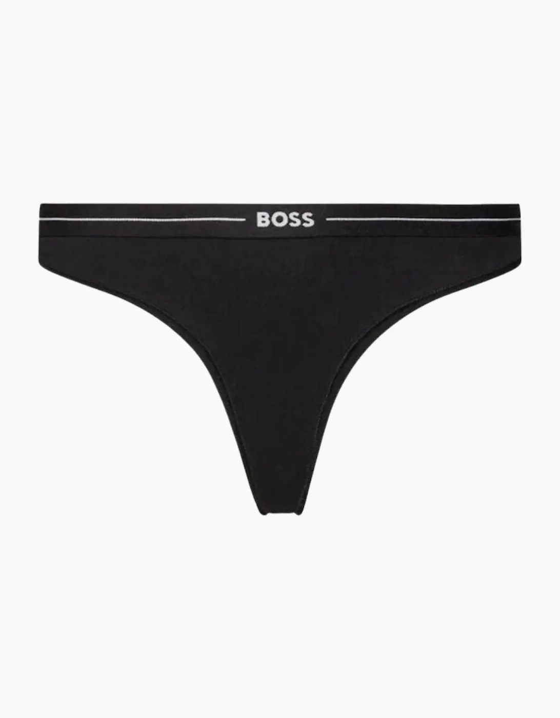 3-Pack Power Logo Waistband Thongs, Black/White/Pink
