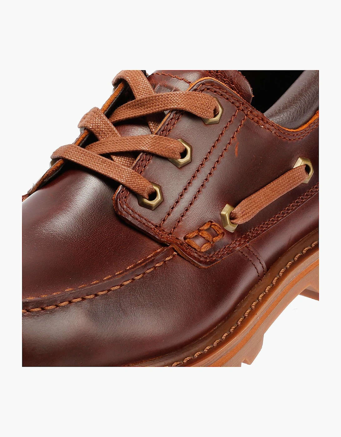 Caterpillar Colorado Boat Lo Leather Men's Dark Russet Lace-Up Shoes