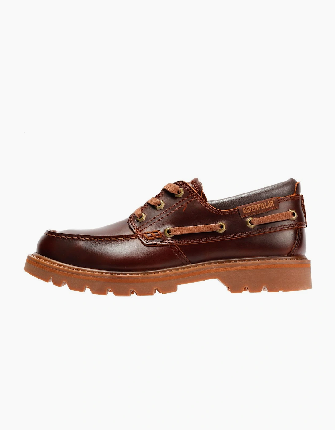 Caterpillar Colorado Boat Lo Leather Men's Dark Russet Lace-Up Shoes