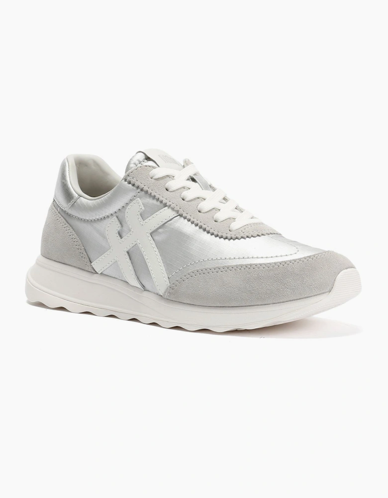 FitFlop Retro-Q FF Nylon Women's Silver/Urban White Trainers