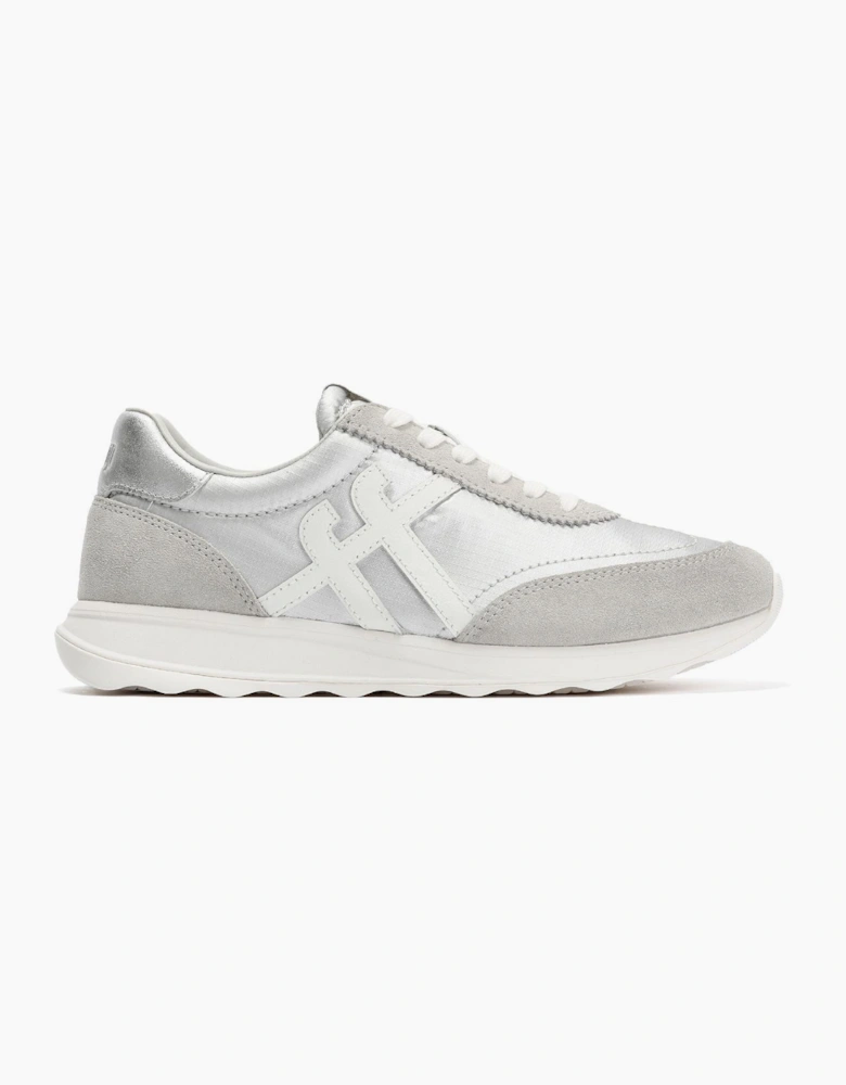 FitFlop Retro-Q FF Nylon Women's Silver/Urban White Trainers