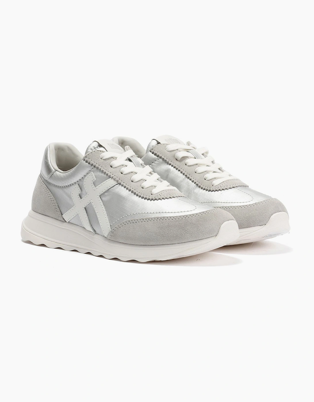 FitFlop Retro-Q FF Nylon Women's Silver/Urban White Trainers