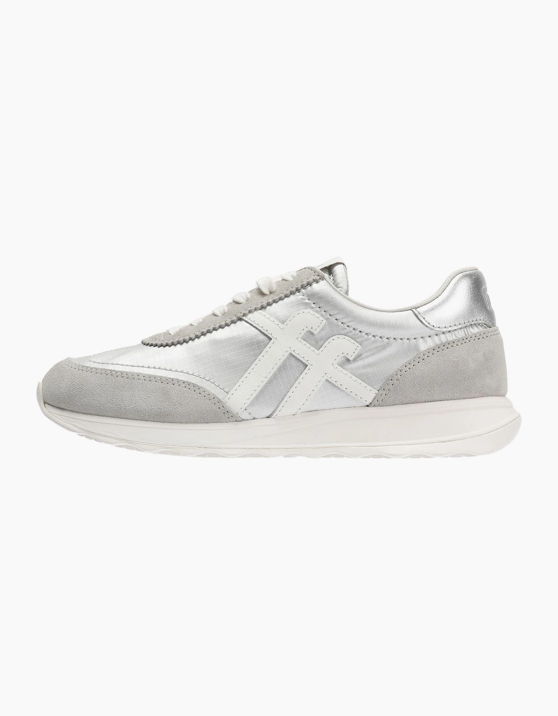 FitFlop Retro-Q FF Nylon Women's Silver/Urban White Trainers