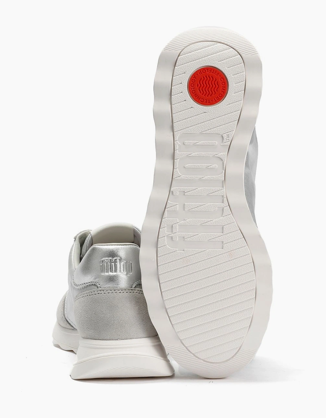 FitFlop Retro-Q FF Nylon Women's Silver/Urban White Trainers