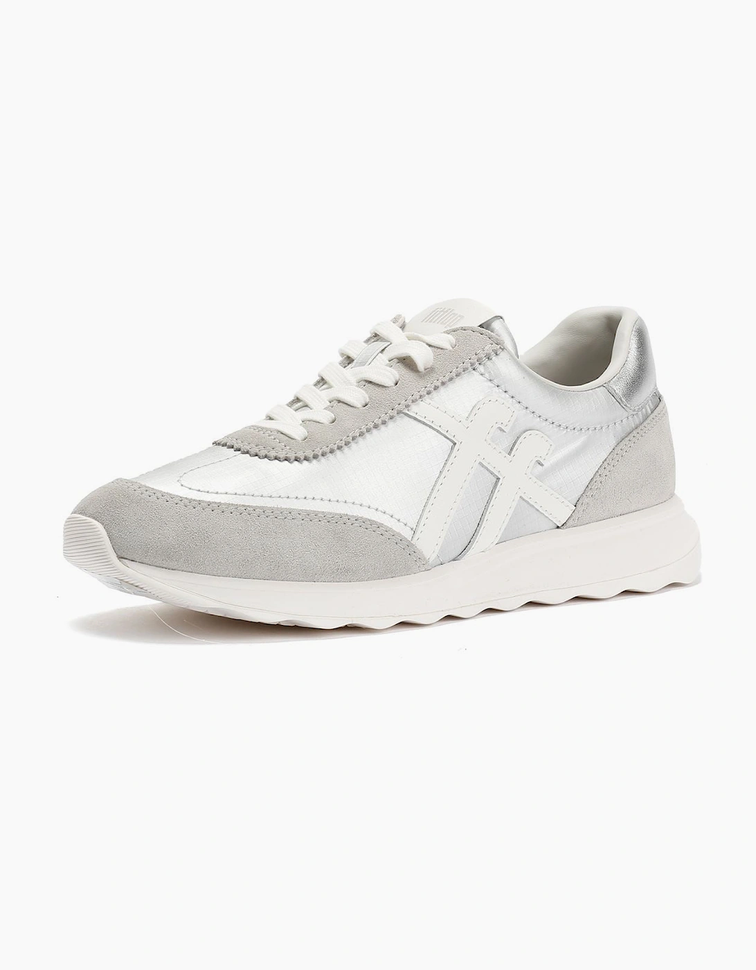 FitFlop Retro-Q FF Nylon Women's Silver/Urban White Trainers